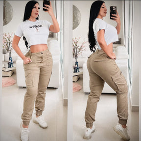 Pantalón Drill Jogger Cargo Dama - Final de Stock